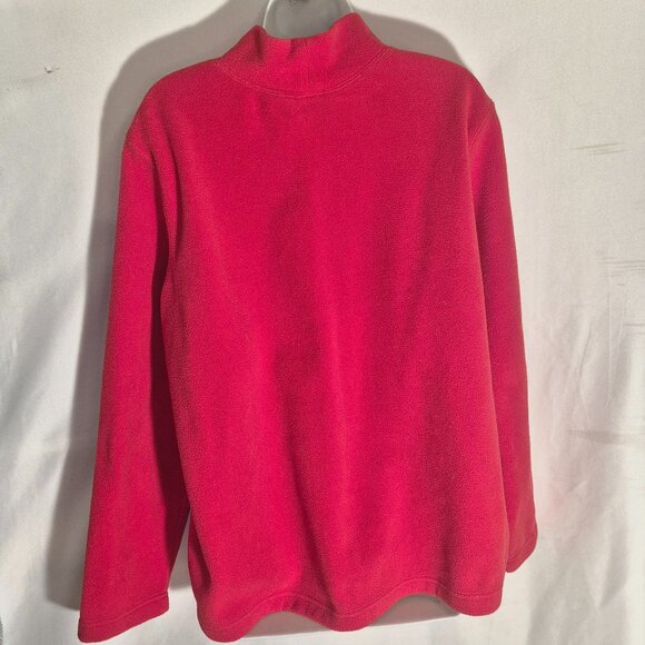 BLAIR red fleece sweater/jacket, turtleneck, in size Large - Picture 10 of 12